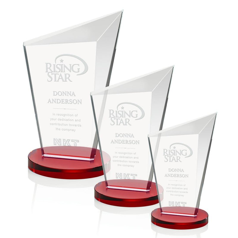 Crystal Wiltshire Award - Red - shoptrophies.com