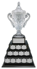 Elizabeth Annual Glass Cup on 4 Tier Piano Finish Base - shoptrophies.com