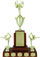 Fiorenza Annual Cup with Figure on Genuine Walnut Base - shoptrophies.com