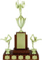 Fiorenza Annual Cup with Figure on Genuine Walnut Base - shoptrophies.com
