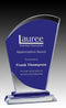 Glass Aqua Curve Peak Award - shoptrophies.com