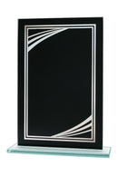 Glass Black & Silver Modern Award - shoptrophies.com