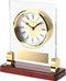 Glass & Brass Clock - shoptrophies.com