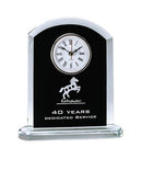 Glass Clock with Rounded Top Black Award - shoptrophies.com