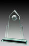 Glass Jade Mountain Peak w Golf Ball Award - shoptrophies.com