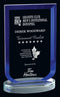 Glass Laurier Blue Award - shoptrophies.com