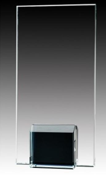 Glass Plaque Black Base Award - shoptrophies.com