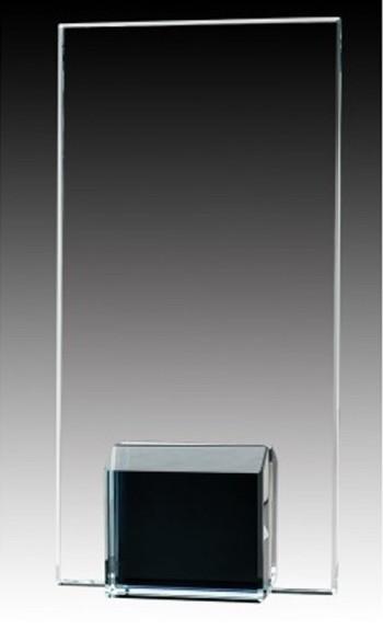 Glass Plaque Black Base Award - shoptrophies.com