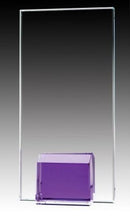 Glass Plaque Violet Base Award - shoptrophies.com