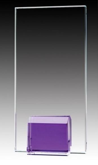 Glass Plaque Violet Base Award - shoptrophies.com