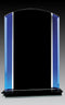 Glass Rounded Top Plaque Black & Blue Award - shoptrophies.com