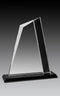 Glass Wide Peak Clear Onyx Accent Award - shoptrophies.com