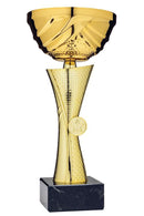 Gold Economy Cup with 1 inch Insert Riser - shoptrophies.com