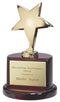 Gold Star Rosewood Award - shoptrophies.com