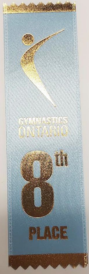 Gymnastics Ontario Placement Ribbon - shoptrophies.com