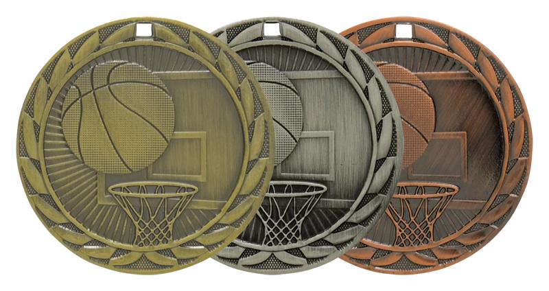 Iron Basketball Medal - shoptrophies.com