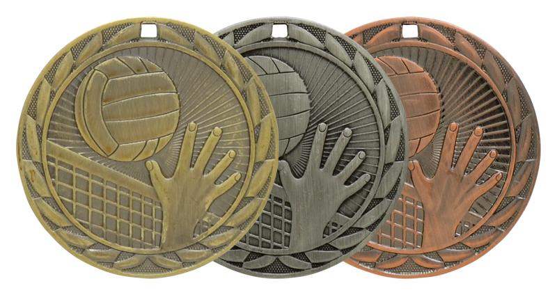 Iron Volleyball Medal - shoptrophies.com