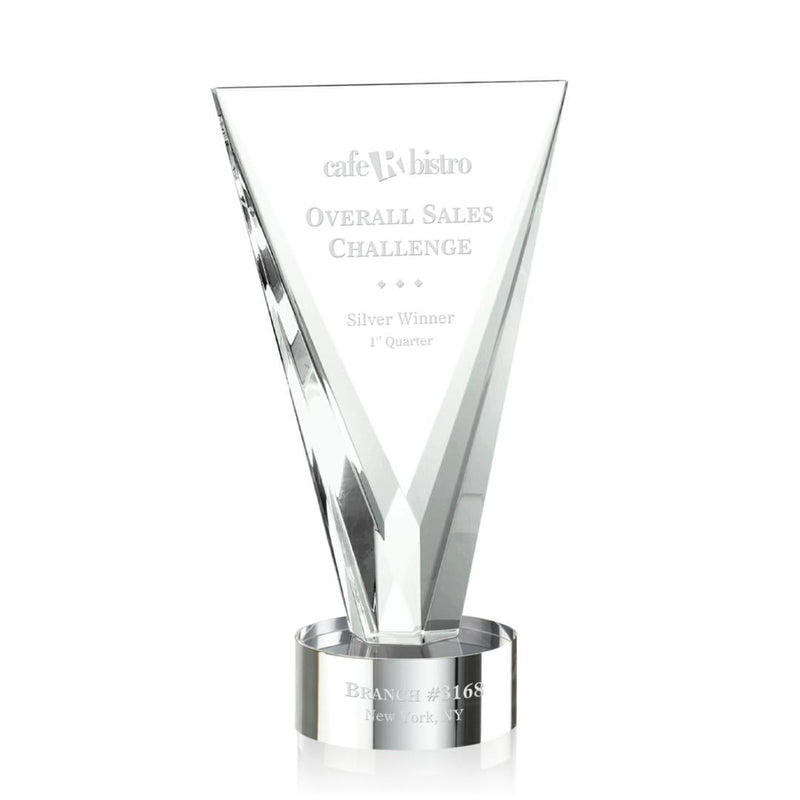 Mustico Optical Crystal Award Clear Base - shoptrophies.com