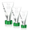Mustico Optical Crystal Award Green Base - shoptrophies.com