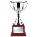 Nickel Plated Revolution Rosewood Square Base Cup - shoptrophies.com