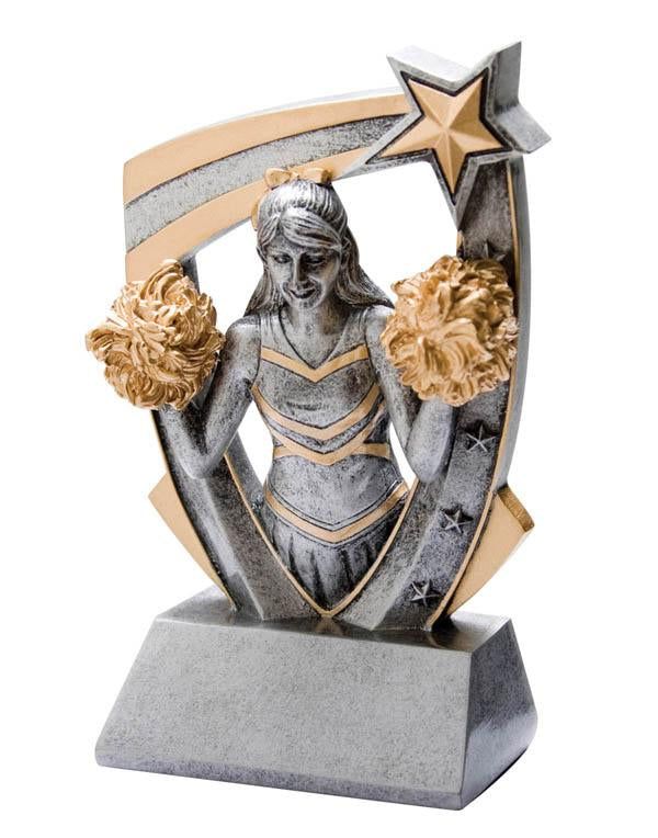 Resin 3-D Cheerleader Trophy - shoptrophies.com