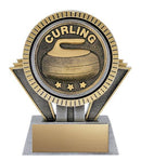 Resin Apex Curling Antique Silver/Gold Trophy - shoptrophies.com