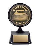 Resin Apex Curling Trophy with Holder on Base - shoptrophies.com