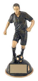 Resin Aztec Gold Half Ball Male Soccer Trophy - shoptrophies.com