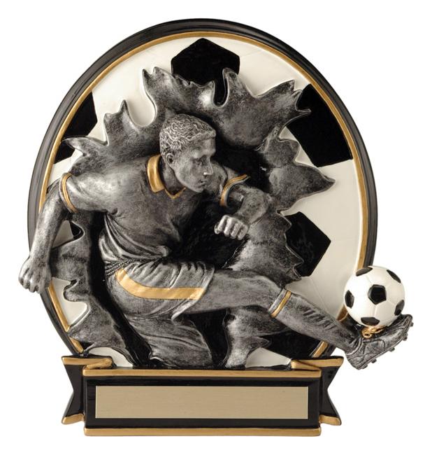 Resin Blow-Out Soccer Male Player Trophy - shoptrophies.com