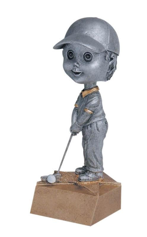 Resin Bobblehead Male Golf Trophy - shoptrophies.com