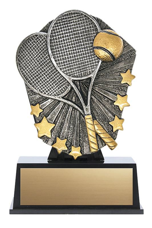 Resin Cosmos Mini Tennis Trophy - shoptrophies.com