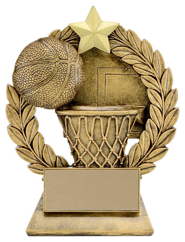 Resin Garland Basketball Trophy - shoptrophies.com