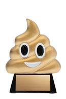 Resin Gold Stinker Emoji Trophy - shoptrophies.com