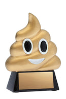 Resin Gold Stinker Emoji Trophy - shoptrophies.com