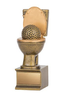 Resin Golden Flush Golf Trophy - shoptrophies.com