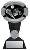 Resin Impact Series Lacrosse Trophy in Black and Silver - shoptrophies.com