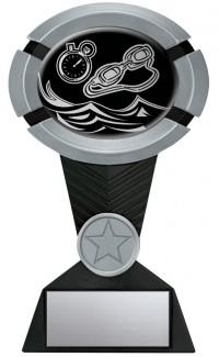 Resin Impact Swimming Trophy in Black and Silver - shoptrophies.com