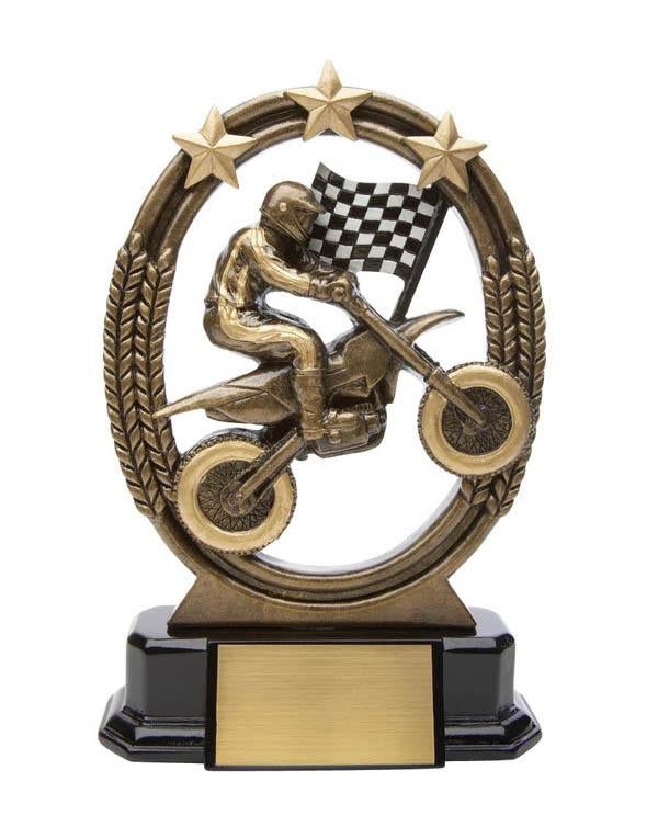 Resin Motocross Tri Star Trophy - shoptrophies.com