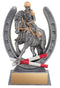 Resin Pinnacle Equestrian Horseshoe/Rider Trophy - shoptrophies.com