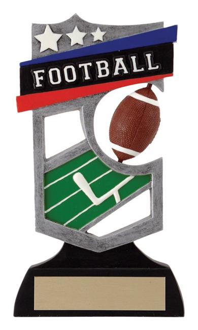 Resin Shield Spinner Football Trophy - shoptrophies.com