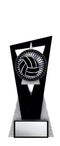 Resin Solar Series Black Silver Volleyball Trophy - shoptrophies.com