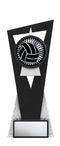 Resin Solar Series Black Silver Volleyball Trophy - shoptrophies.com