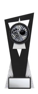 Resin Solar Series Lacrosse Trophy in Black and Silver - shoptrophies.com