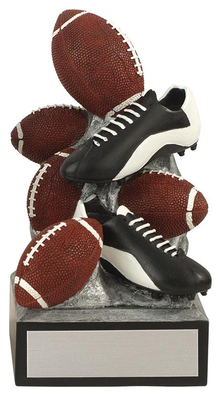 Resin Stacked Balls Football Trophy - shoptrophies.com
