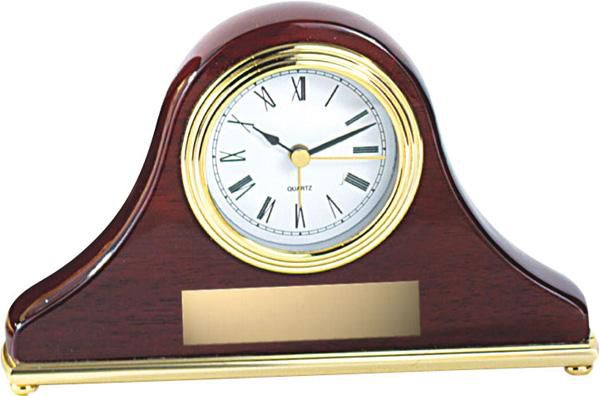 Rosewood Mantle Clock - shoptrophies.com