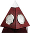 Rotating Rosewood Pyramid Clock - shoptrophies.com