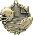 Sculptured Football Medal - shoptrophies.com