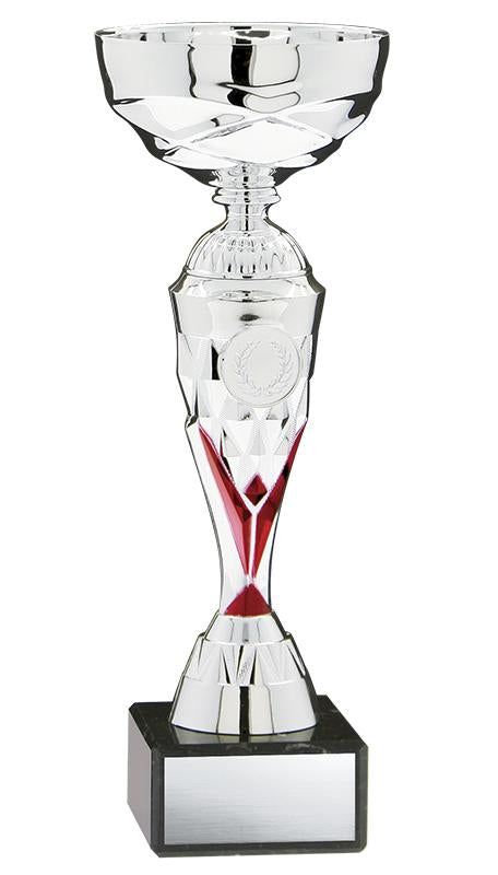 Silver and Red Economy Cup - shoptrophies.com