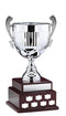Silver Handle Annual Cup on Piano Finish Base - shoptrophies.com