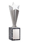 Silver Metal Star Marble Award - shoptrophies.com